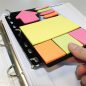   Öntapadós jegyzettömb szett Info Notes 150x220 mm vegyes színek gyűrűs betéten