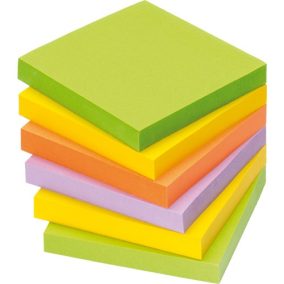   Öntapadós jegyzettömb Info Notes 75x75 mm 100 lapos Spring élénk színek vegyes