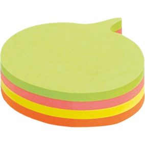   Öntapadós jegyzettömb Info Notes Cubes 70x70 mm 200 lapos neon vegyes színek mondatfelhő