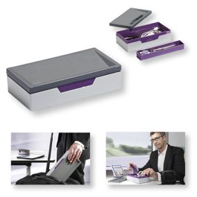   Rendszereződoboz Durable Varicolor 122x62x235 mm szürke-lila