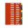 Előrendező Exacompta 245x320 mm 24 részes ablakos karton piros