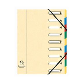   Előrendező Exacompta 245x320 mm 9 részes ablakos karton vegyes színek
