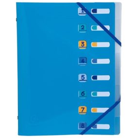   Előrendező Exacompta Bee Blue A/4 8 részes gumis vegyes minták