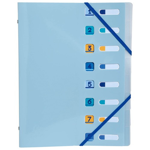 Előrendező Exacompta Bee Blue A/4 8 részes gumis vegyes minták