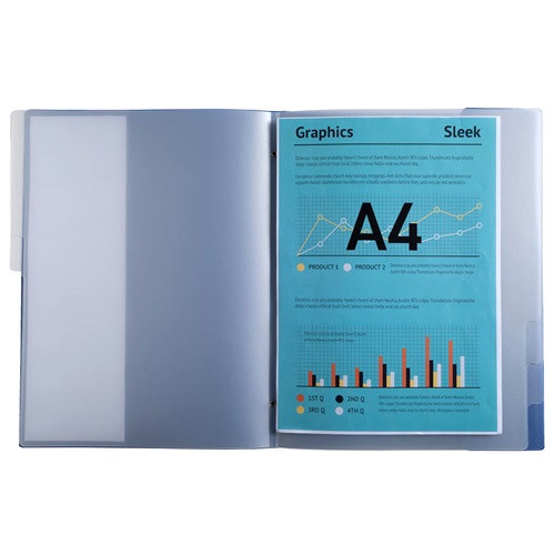 Előrendező Exacompta Bee Blue A/4 8 részes gumis vegyes minták