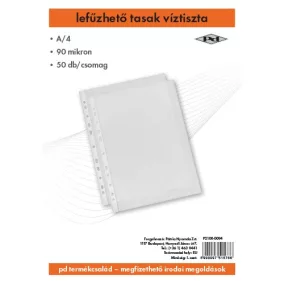 Lefűzhető tasak pd A/4 90 mic. víztiszta 50 db/csomag