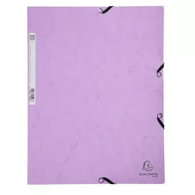 Gumis mappa karton Exacompta Aquarel A/4 pasztelllila
