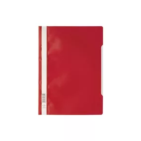 Gyorsfűző PVC Durable A/4 áttetsző előlap piros