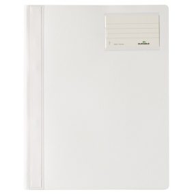 Gyorsfűző PVC Durable A/4 azonos előlappal extra széles fehér   Gyorsfűző PVC Durable A/4 azonos előlappal extra széles fehér