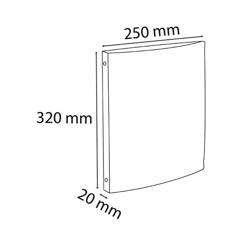 Gyűrűs könyv Exacompta Skandi A/4 2 gyűrűs 20 mm gerinccel PP vegyes színek
