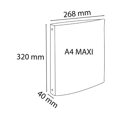Gyűrűs könyv Exacompta Skandi A/4 4 gyűrűs 40 mm gerinccel PP vegyes színek