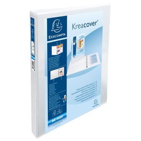 Gyűrűs könyv Exacompta Kreacover A/4 2 gyűrűs 47 mm gerinccel panorámás PVC fehér (30 mm)   Gyűrűs könyv Exacompta Kreacover A/4 2 gyűrűs 47 mm gerinccel panorámás PVC fehér (30 mm)