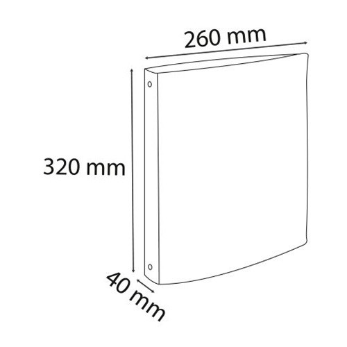 Gyűrűs könyv Exacompta Autentik A/4 4 gyűrűs 40 mm gerinccel vegyes színek