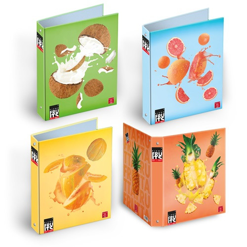 Gyűrűs könyv Pigna Fruits A/4 4 gyűrűs 40 mm  gerinccel