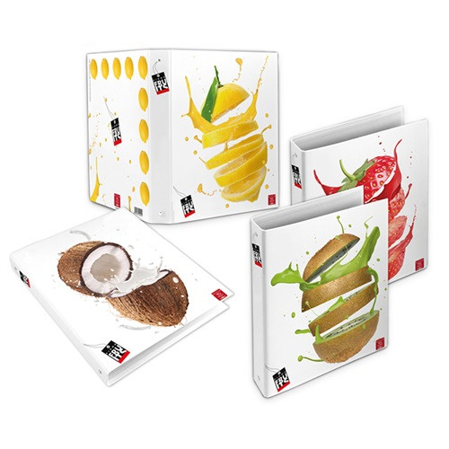 Gyűrűs könyv Pigna Fruits A/4 4 gyűrűs 40 mm  gerinccel