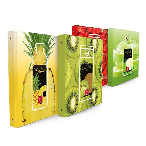 Gyűrűs könyv Pigna Fruits A/4 4 gyűrűs 40 mm  gerinccel