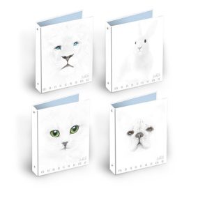   Gyűrűs könyv Pigna Monocromo White A/4 4 gyűrűs 40 mm gerinccel