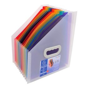   Harmonika irattartó papucs Exacompta Crystal PP 26,5x32,5cm 12 rekeszes