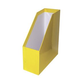 Iratpapucs pd karton merev falú A/4 9 cm gerinccel fóliás citromsárga   Iratpapucs pd karton merev falú A/4 9 cm gerinccel fóliás citromsárga