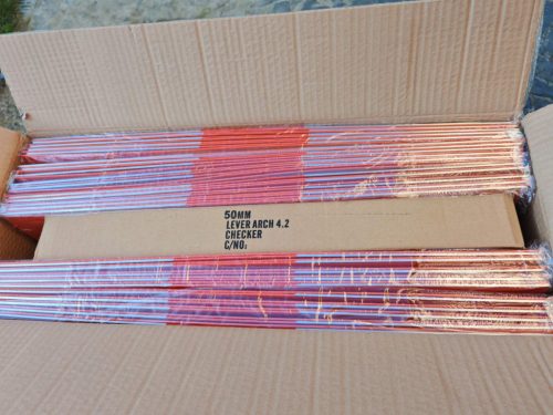 Iratrendező pd A/4 50 mm gerinccel lapraszerelt narancssárga, szépséghibás termék