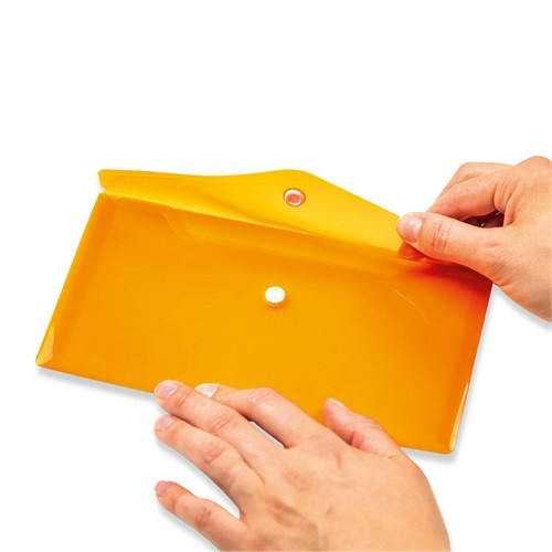 Irattartó tasak Herma DL 22x12 cm patentos narancssárga