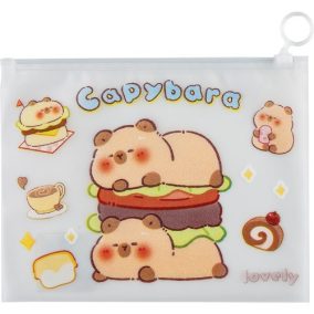 Cipzáras tasak CAPYBARA PVC 21x17 cm vegyes