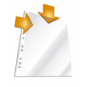   Lefűzhető tasak Durable A/4 50 mic. narancsos felül és belső oldalt nyitott 10 db/csomag