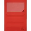 Pólyás iratgyűjtő Exacompta A/4 120g piros ablakos