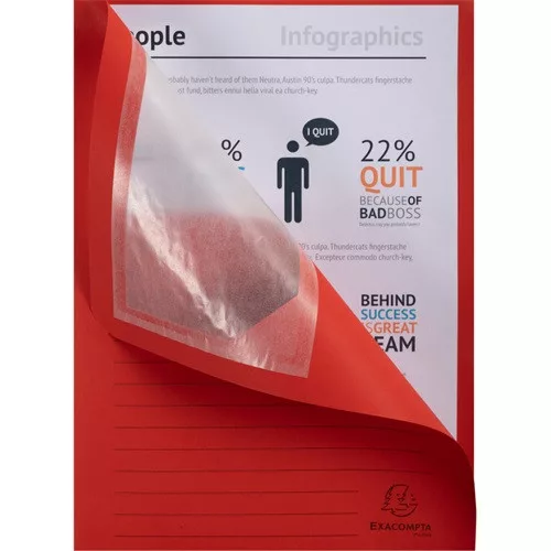 Pólyás iratgyűjtő Exacompta A/4 120g piros ablakos