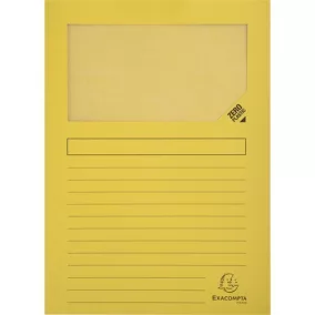 Pólyás iratgyűjtő Exacompta A/4 120g sárga ablakos
