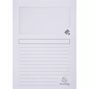 Pólyás iratgyűjtő Exacompta A/4 120g fehér ablakos