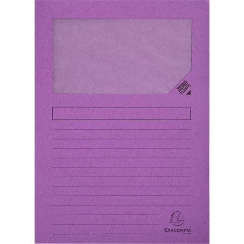 Pólyás iratgyűjtő Exacompta A/4 120g vegyes színek ablakos