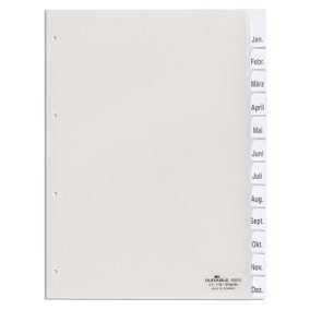 Elválasztólap PP Durable A/4 1-12-ig áttetsző Elválasztólap PP Durable A/4 1-12-ig áttetsző