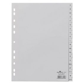Elválasztólap PP Durable A/4 A-Z-ig szürke