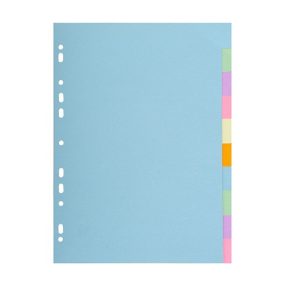   Elválasztólap karton Exacompta A/4 10 részes színes 170 g