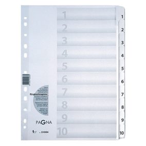 Elválasztólap karton Durable Pagna A/4 1-10-ig fehér Elválasztólap karton Durable Pagna A/4 1-10-ig fehér