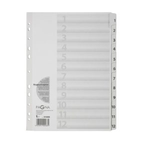 Elválasztólap karton Durable Pagna A/4 1-12-ig fehér Elválasztólap karton Durable Pagna A/4 1-12-ig fehér