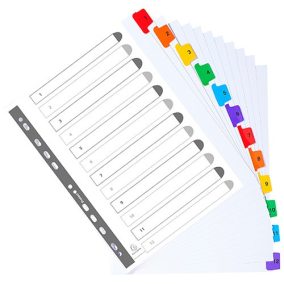   Regiszter karton Exacompta A/4 MAXI 1-12-ig laminált fülekkel