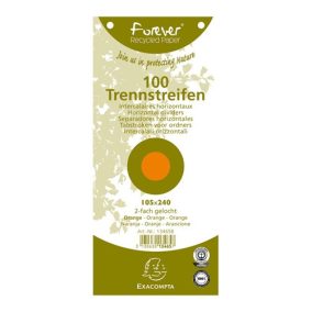 Elválasztócsík karton Exacompta 105x240 mm narancssárga 100 db/csomag   Elválasztócsík karton Exacompta 105x240 mm narancssárga 100 db/csomag