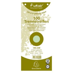 Elválasztócsík karton Exacompta 105x240 mm zöld 100 db/csomag   Elválasztócsík karton Exacompta 105x240 mm zöld 100 db/csomag