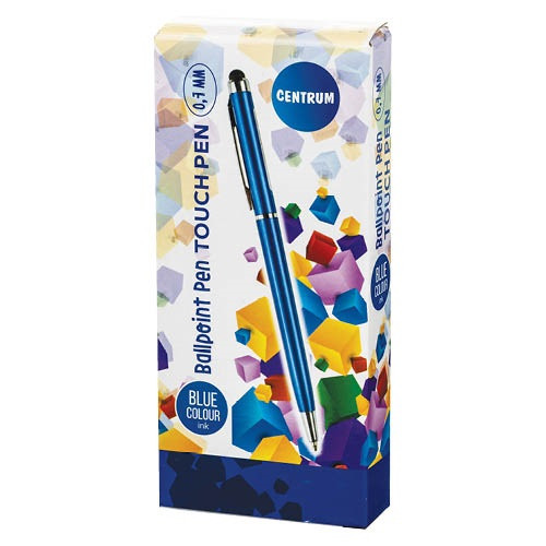 Golyóstoll Centrum 0,7 mm kék  TOUCH -érintő véggel (bliszteres)