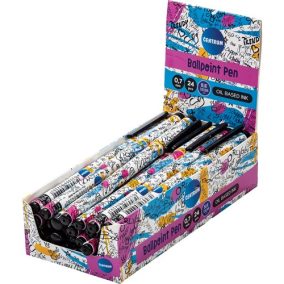 Golyóstoll Centrum 0,7mm "Street art" kék