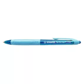   Golyóstoll Stabilo Performer+ nyomógombos XF 0,5 mm kék, kék tintával