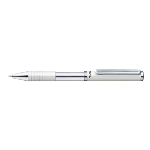Golyóstoll Zebra SL-F1 0.7 mm díszdobozban Metál fehér