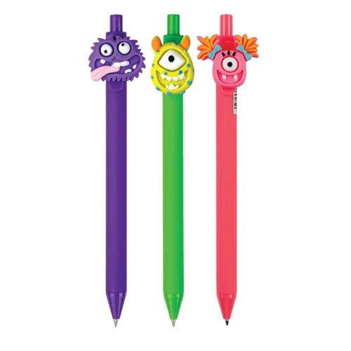 Golyóstoll nyomógombos Centrum Monster 0,7 mm kék