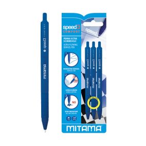 Golyóstoll Mitama SPEED 3 COMFORT, 3db-os klt., kék tinta