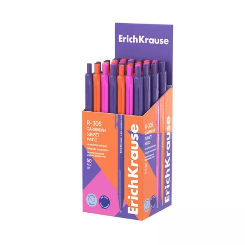 Golyóstoll ErichKrause R-301 Matic Caribbean Sunset 0.7 mm kék vegyes színek