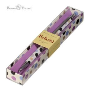   Golyóstoll Bruno Visconti 0,7mm kék, fém test, Felicita - Dots