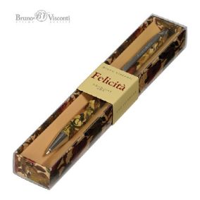   Golyóstoll Bruno Visconti 0,7mm kék, fém test, Felicita - trópusi virág