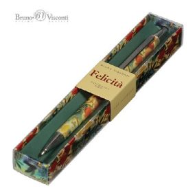 Golyóstoll Bruno Visconti 0,7mm kék, fém test, Felicita - páfrány   Golyóstoll Bruno Visconti 0,7mm kék, fém test, Felicita - páfrány